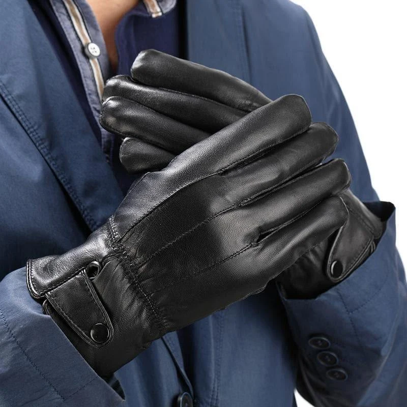 High quality fine manufacturing Winter Waterproof Thermal Outdoor Leather fashion gloves mittens for men