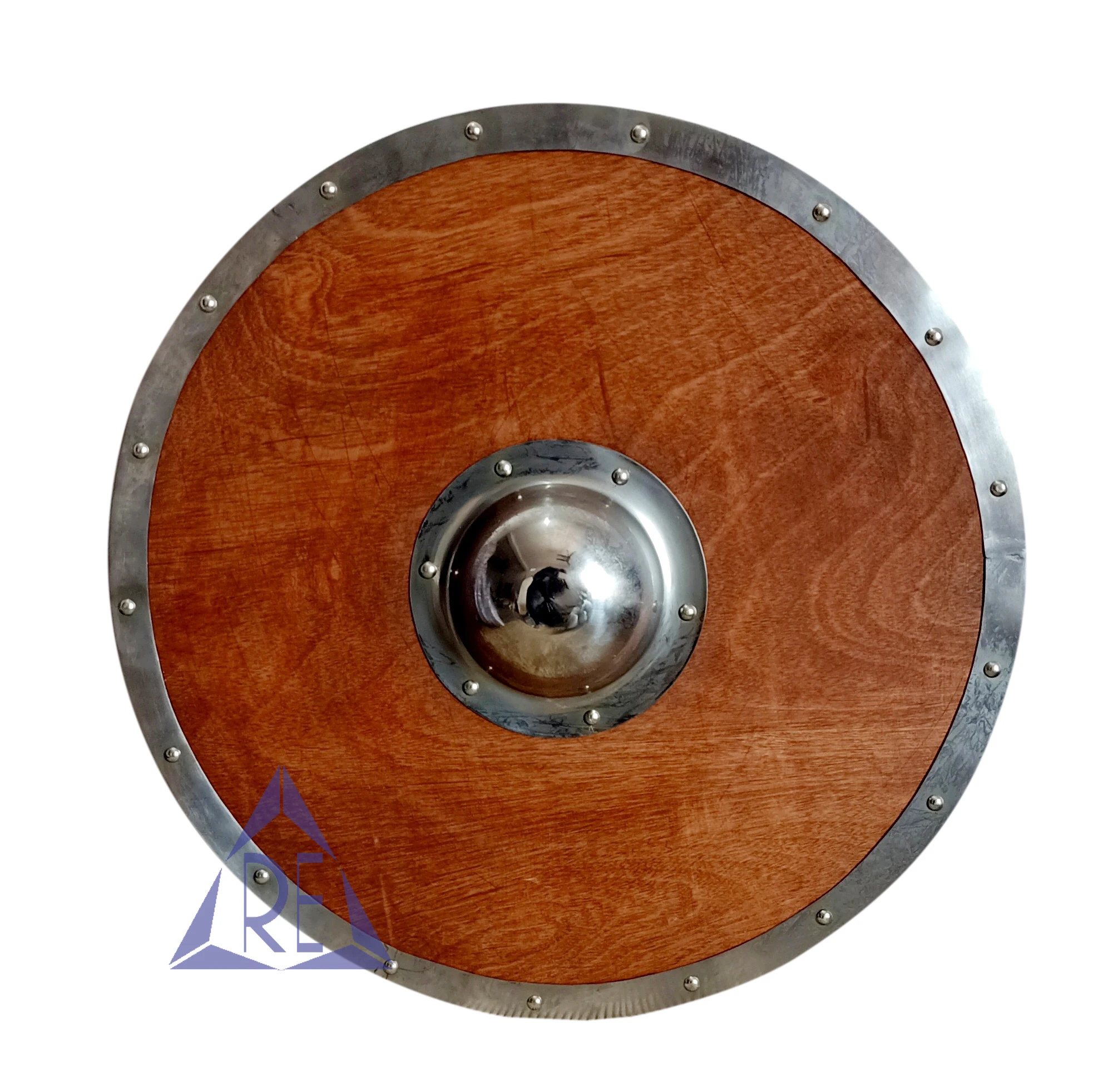 Medieval Viking Round Shield Hand Crafted Wooden Metal Flower Norman Shield Antique Model Customized Shield for Home Decor