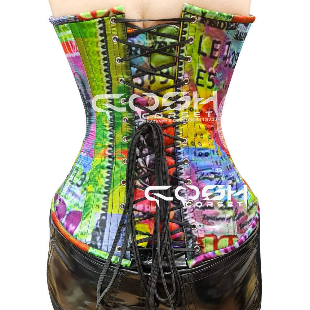 Full Bust Steel Boned Waist Cincher Corset, Wholesale New Arrival Top Trending Sexy Women Wear Plus Size Sublimated Corset