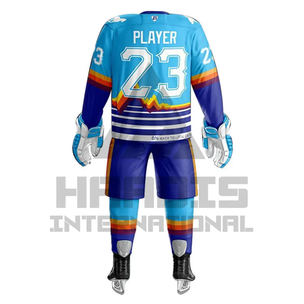 Best Design Hot Selling Polyester Material Made Ice Hockey Uniforms High Quality Light Weight Ice Hockey Uniform