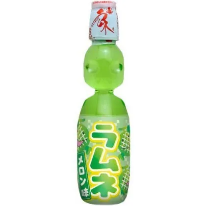 Manufacturers are the best in wholesale  Hata Mineral Spring Bottled Ramune Melon Flavor 200ml 30 pieces A large quantity of OEM