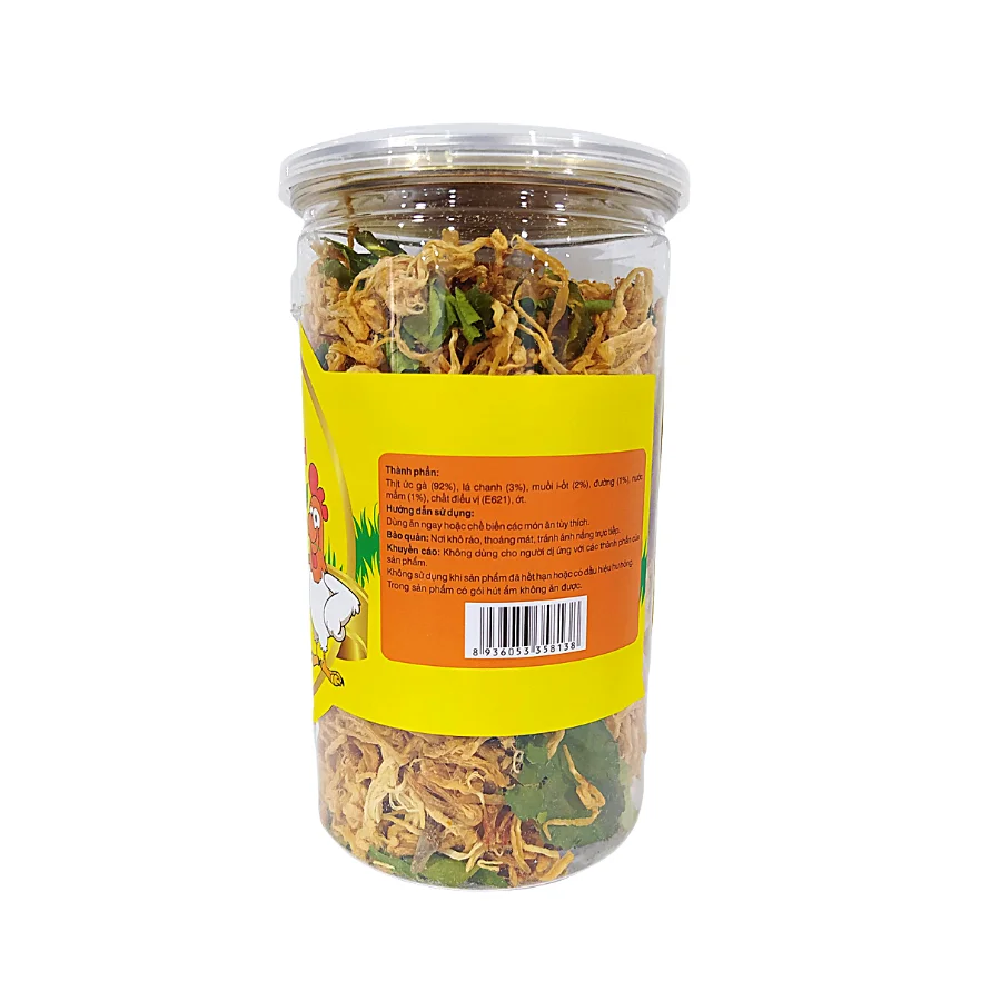 Wholesale Dried Lemon Chicken 300g (jar) Delicious Dried Lemon Chicken Hot item meat snacks Made in Vietnam