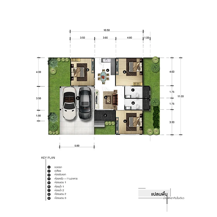 A Detached house included land 400 Square Meter Thungsong