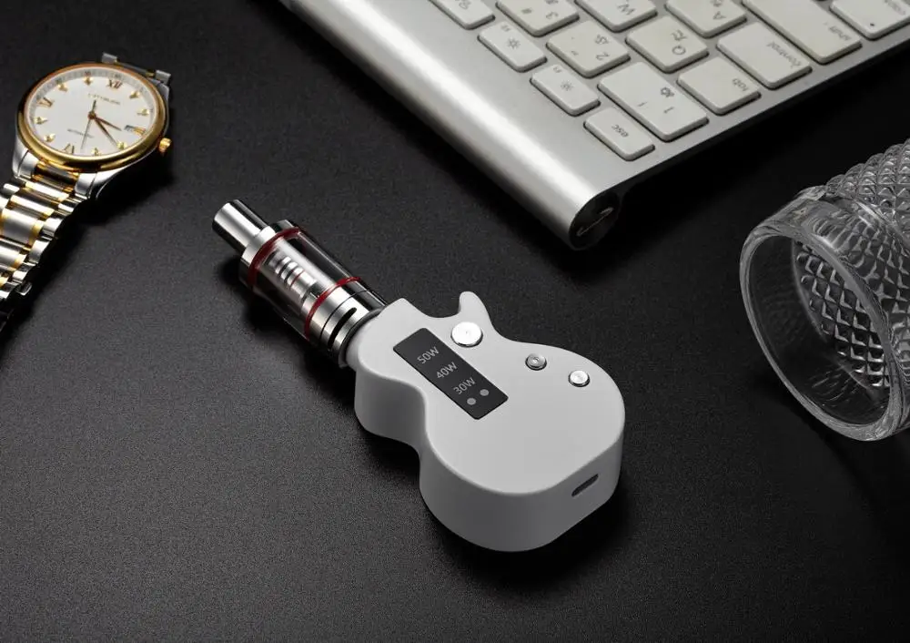 2019 новые электронные продукты модный регулируемый поток воздуха гитара vape 50 Вт box mod гитары