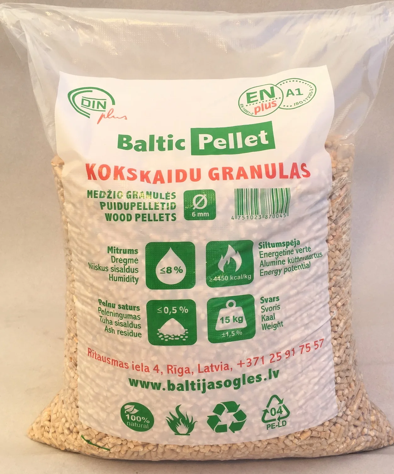 
Best Grade Wood Pellets DIN PLUS/ENplus-A1 Wood Pellets 