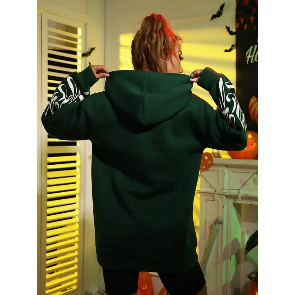 Women Clothing 100% Cotton Streetwear High Quality Pullover Oversize Hoodies For Women New Trendy Fire Graphic Print Hoodie