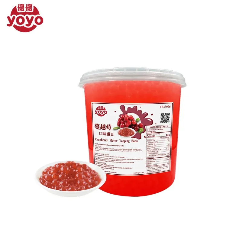  Жемчуг Boba со вкусом клюквы