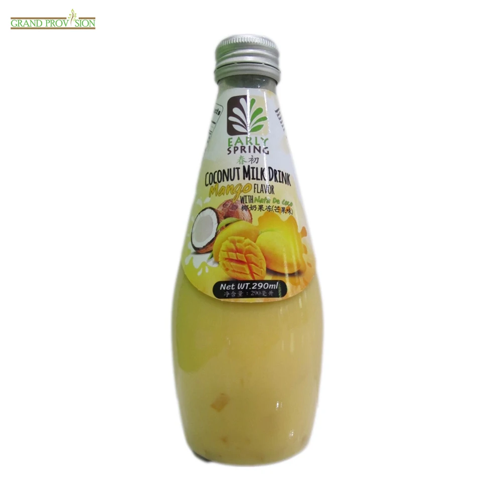 Высококачественный напиток из кокосового молока со вкусом манго с Nata De Coco 290 мл экспорт Таиланда упаковка в