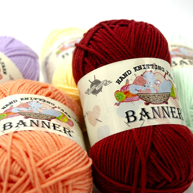 
Cotton Weaving Thread Crochet Milk Cotton Yarn 4 ply for Carpets Knitting 
