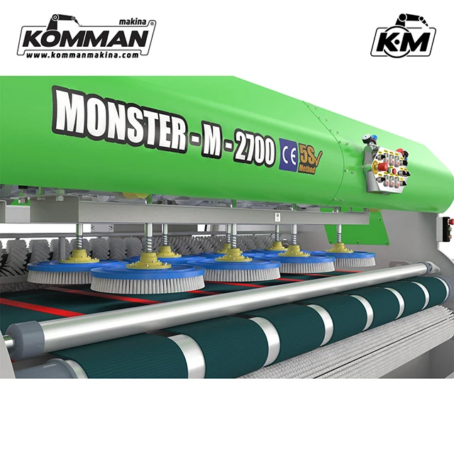 Full Automatic Carpet Washing Machine -MONSTER M 2700- 2.70 meter conveyor surface 10 brushes carpet washer