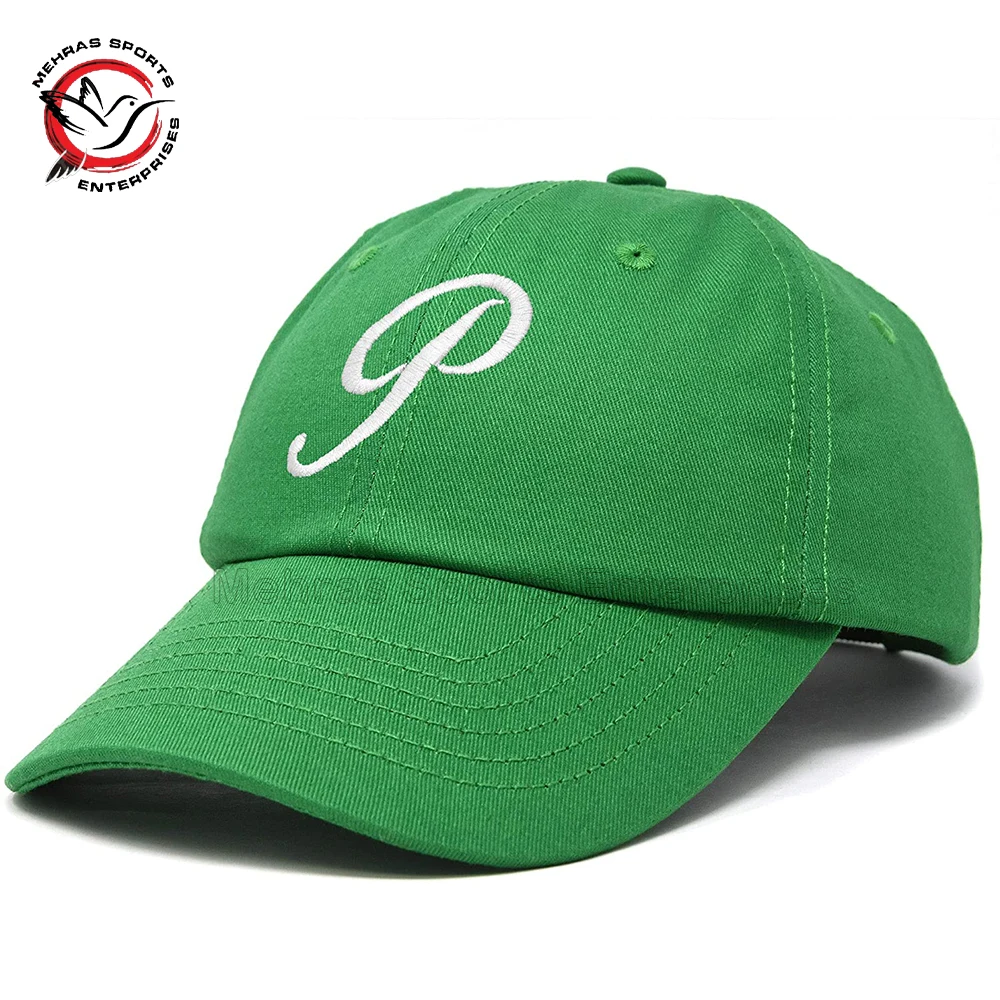 Pure material P Letter Embroidery Flat Brim Cap Hat Custom Logo and design Cap Hat Supplier