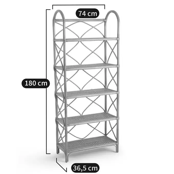 
Vintage Rattan bookshelf, Rattan bookcase 
