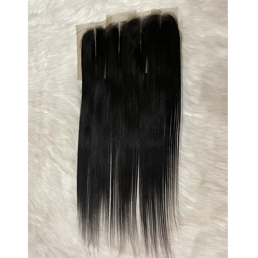 Raw Hair Vietnam 100% Human Hair Real Manufacturer Customized Texture Hd Silk Lace Closure