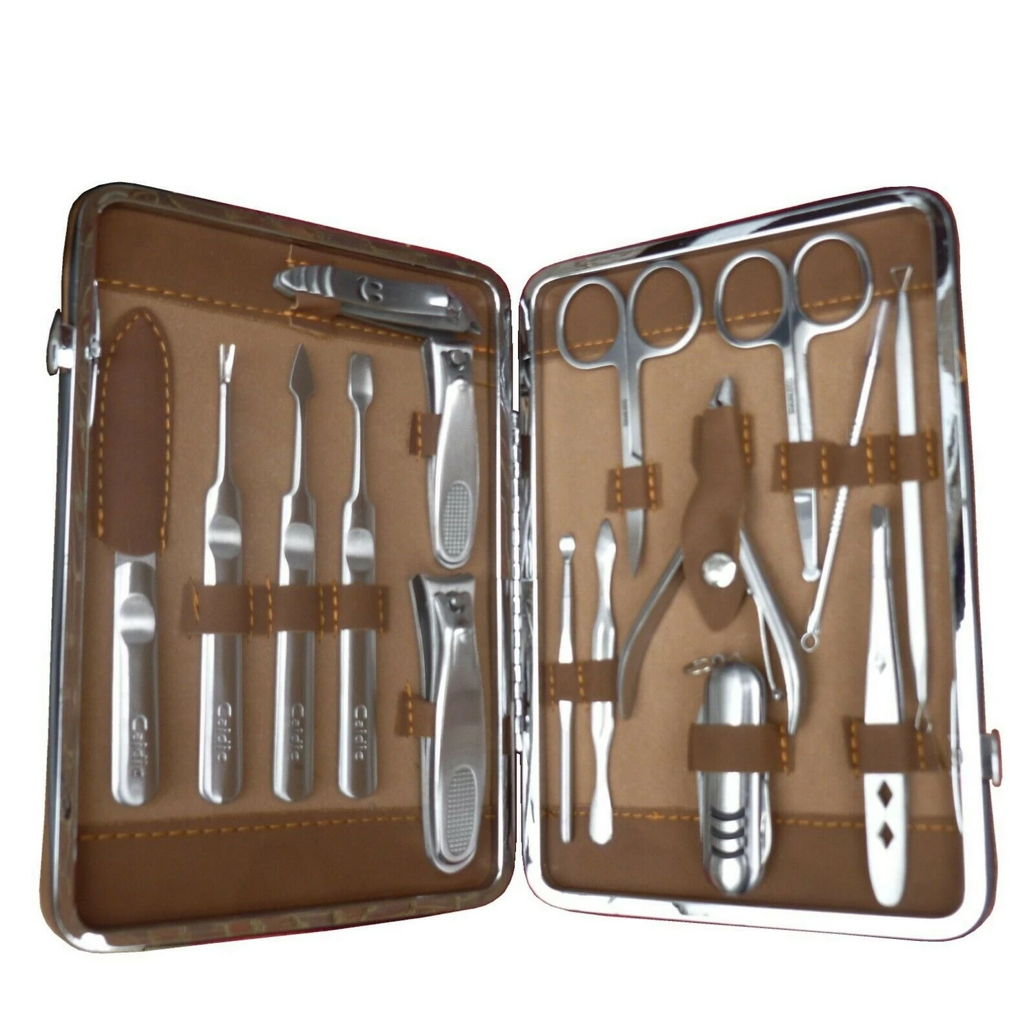  Оптовая цена популярные Стильные инструменты черные наборы для маникюра и педикюра