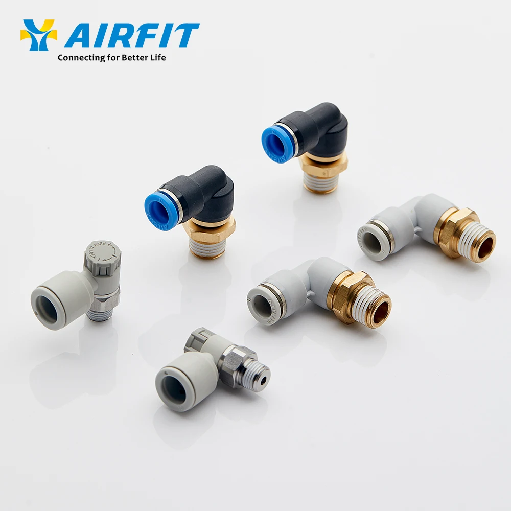 Airfit OEM&ODM 1/4 pneumatic parts push in to connect plastic one touch fittings