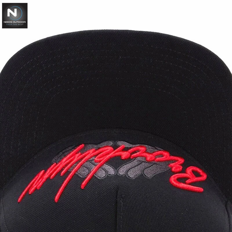 Custom snapback Black 3D Logo Caps Custom Snapback Hats black colour baseball caps