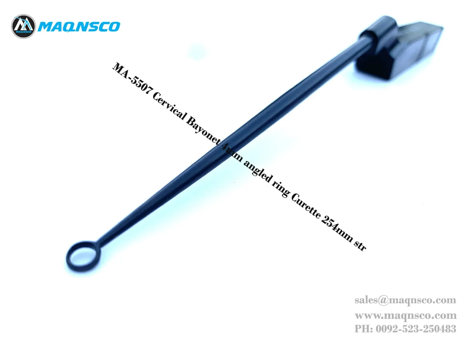 Ретрактор Kocher Langenbeck 30X10 neuro для позвоночника с черным керамическим стоп-отражением во время операции