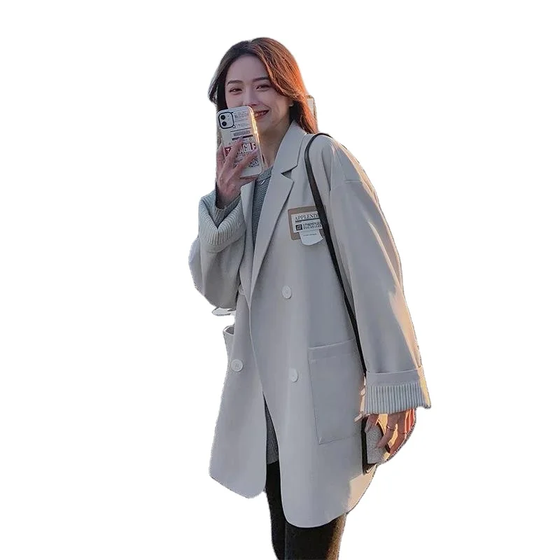 Fried street suit jacket women spring and autumn 2021 new Korean style loose small net red suit jacket