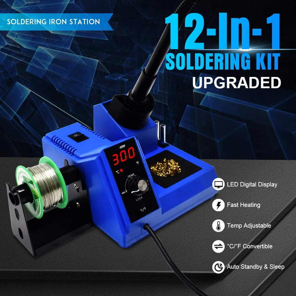 Sugon 80W Digital Soldering Iron Station with Electronic Temperature and Calibration Control for Cell-Phone PCB IC Repairing