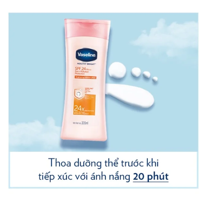 Quality Body Lotion  Healthy White  200ml x 24 pcs From Viet Nam