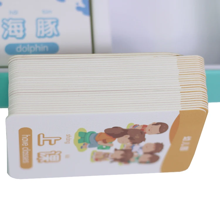 Custom educational flash game cards printing for kids learning with index cards