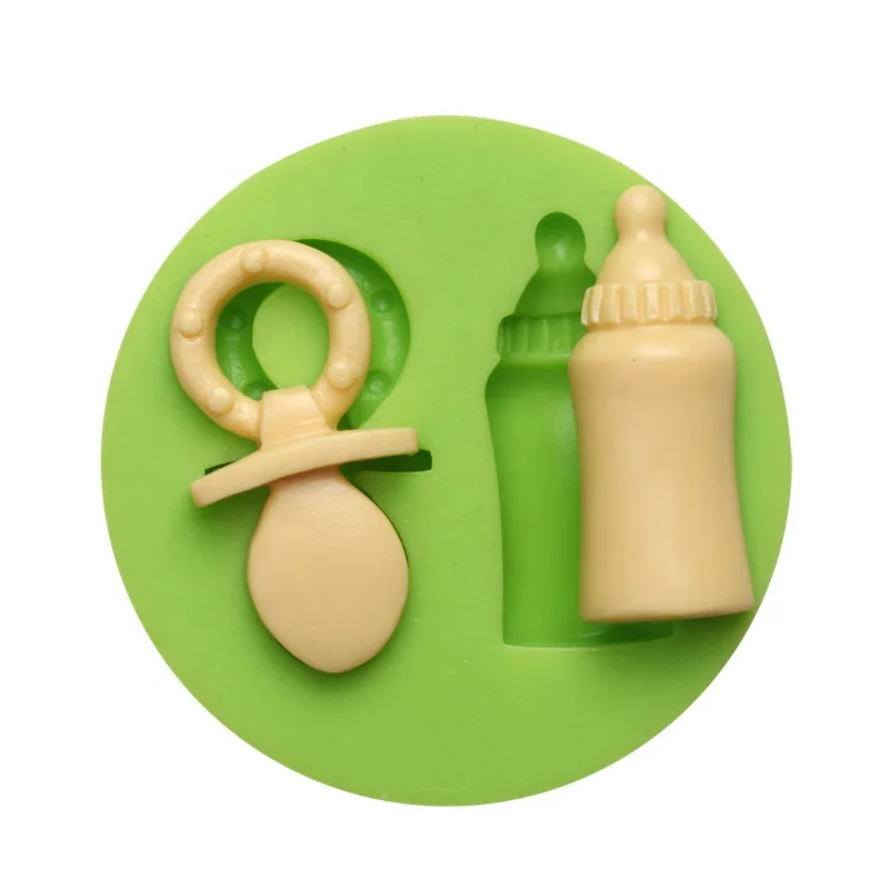 Wholesale baby milk bottle and nipple cake silicone fondant molds