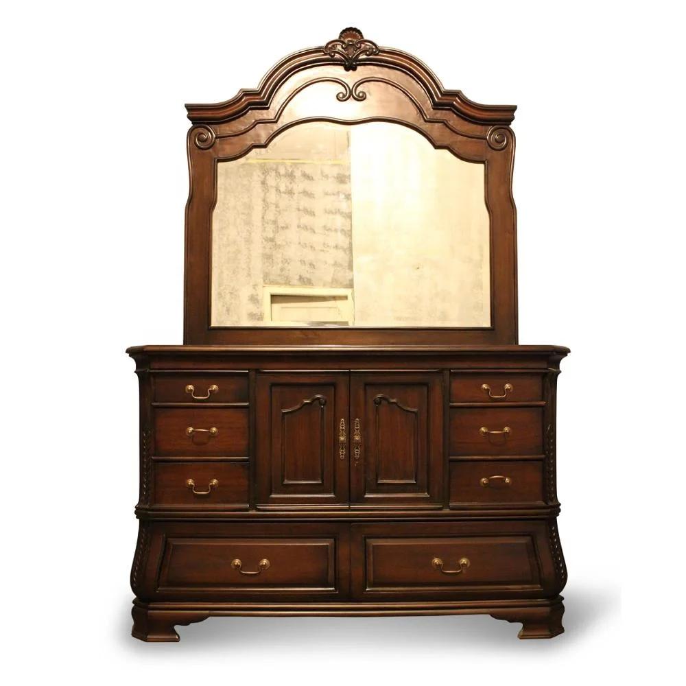 Antique Dressing Table With Mirrors - Marry Anne Dresser