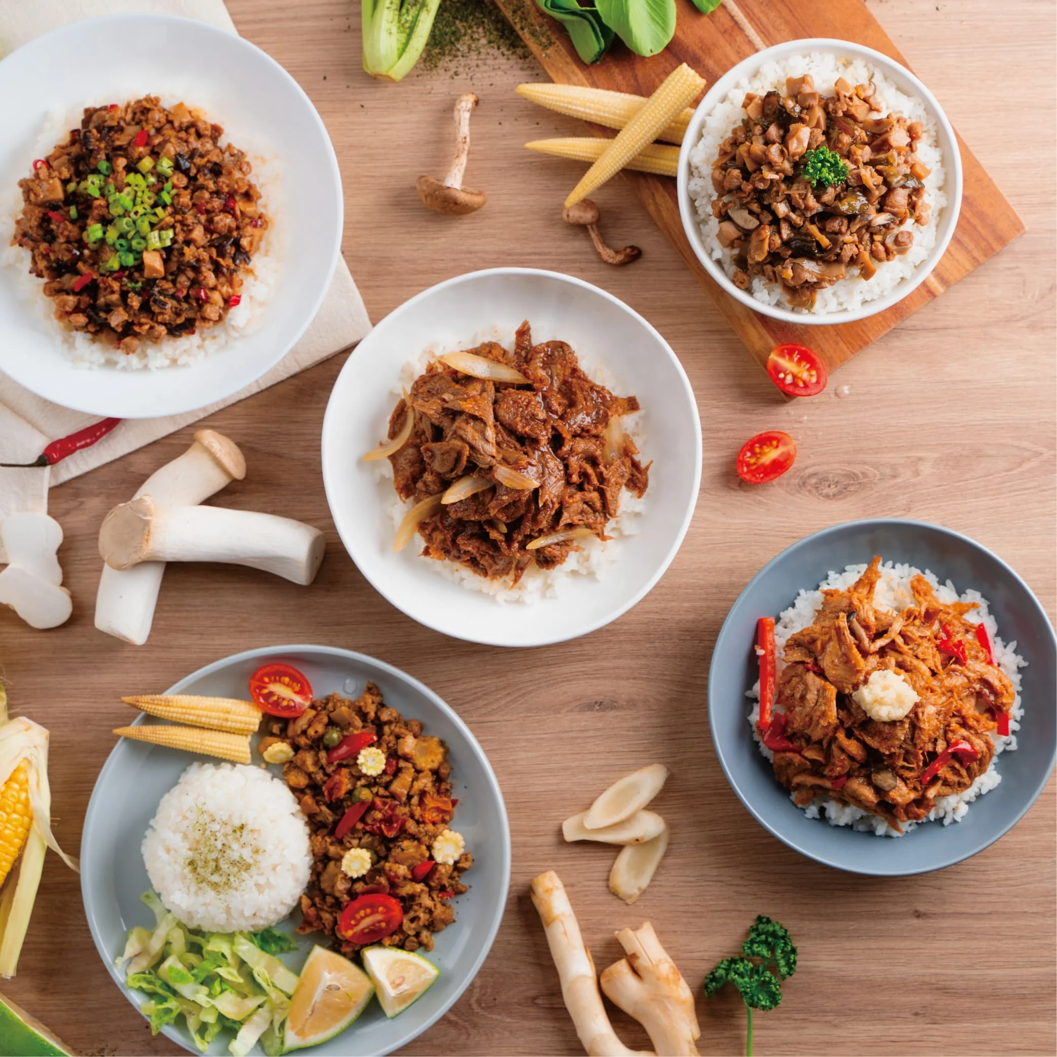 Healthy vegetarian non-gmo soy protein Frozen Stewed minced plant based meat sauce with Mushroom quorn