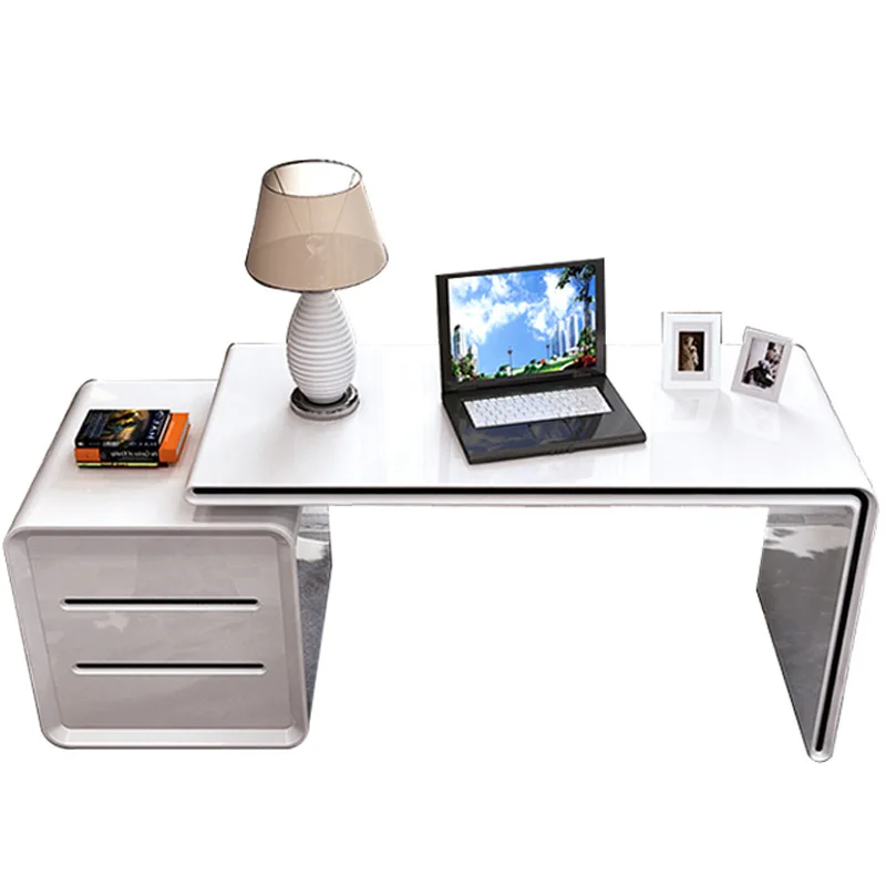 Складной столик l-образной формы регулируемый с полками для хранения школы дома кабинета