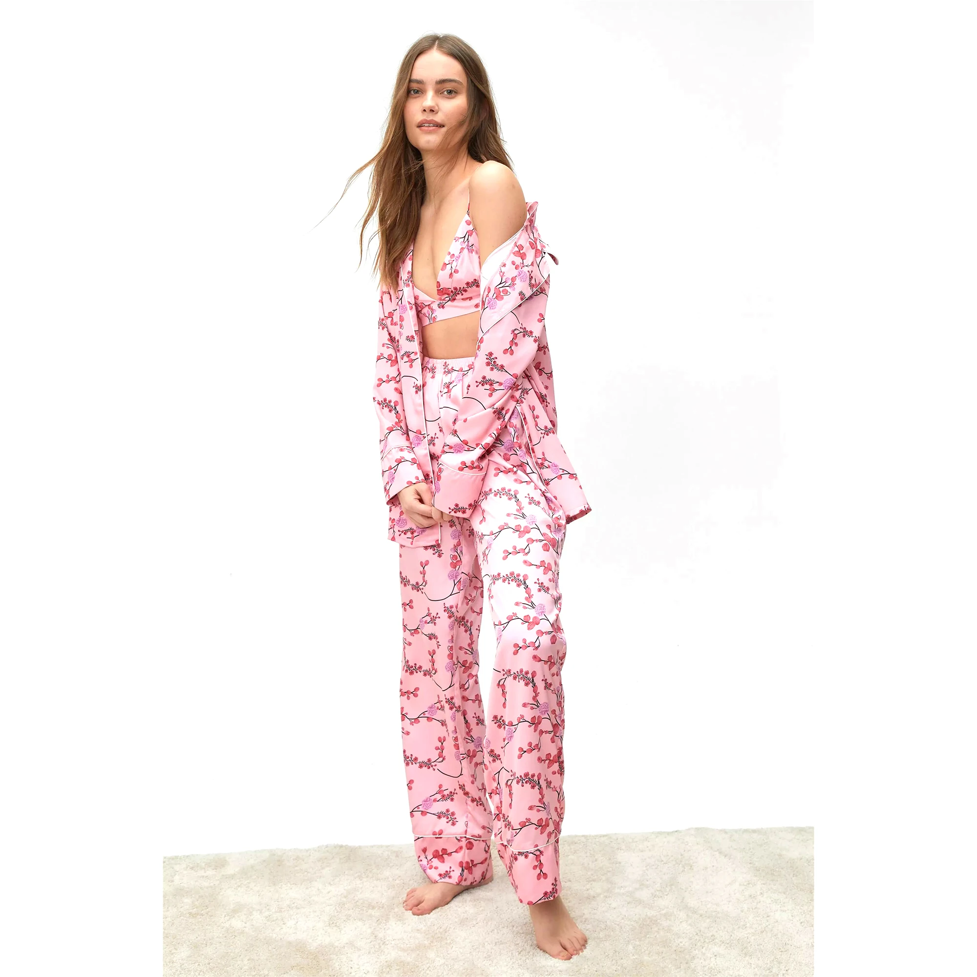 New Women Printing Crew Neck Sleeping Dress Home Dress Dressing Gown Nightgown Nightwear Nighties for Women Long Shirt Nighty