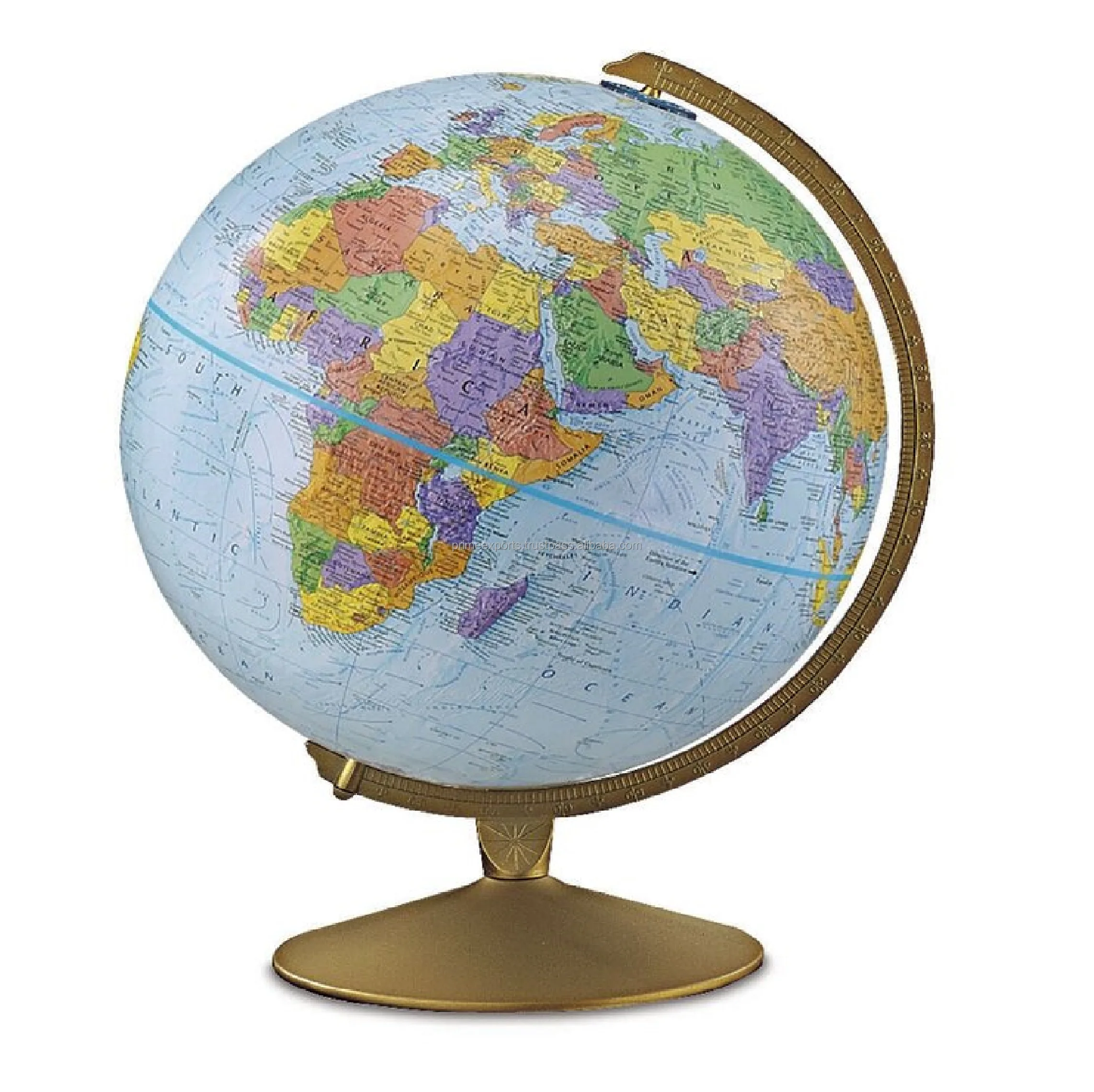 Metal copper antique modern office desk globes decorative showcase showpiece plastic ball globes top model globes