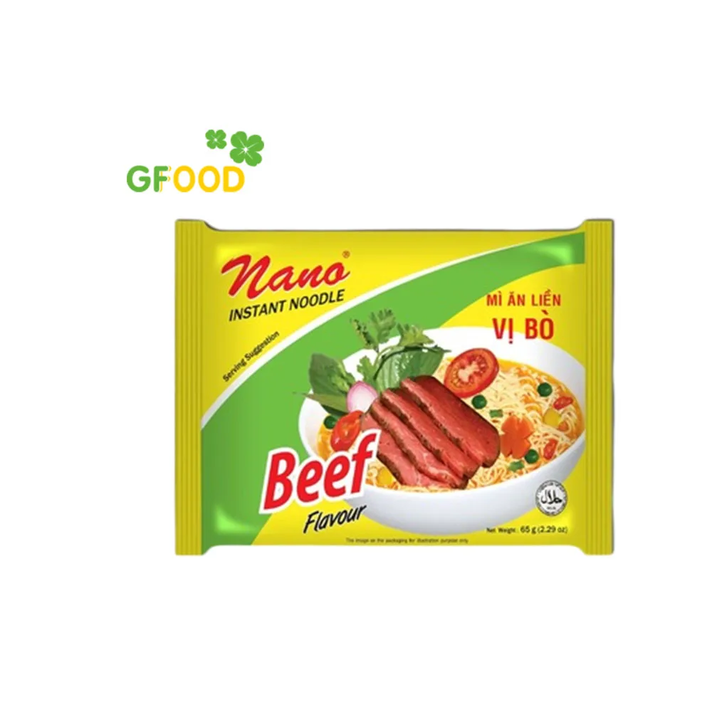 Лапша быстрого приготовления NANO со вкусом говядины, сделано во Вьетнаме