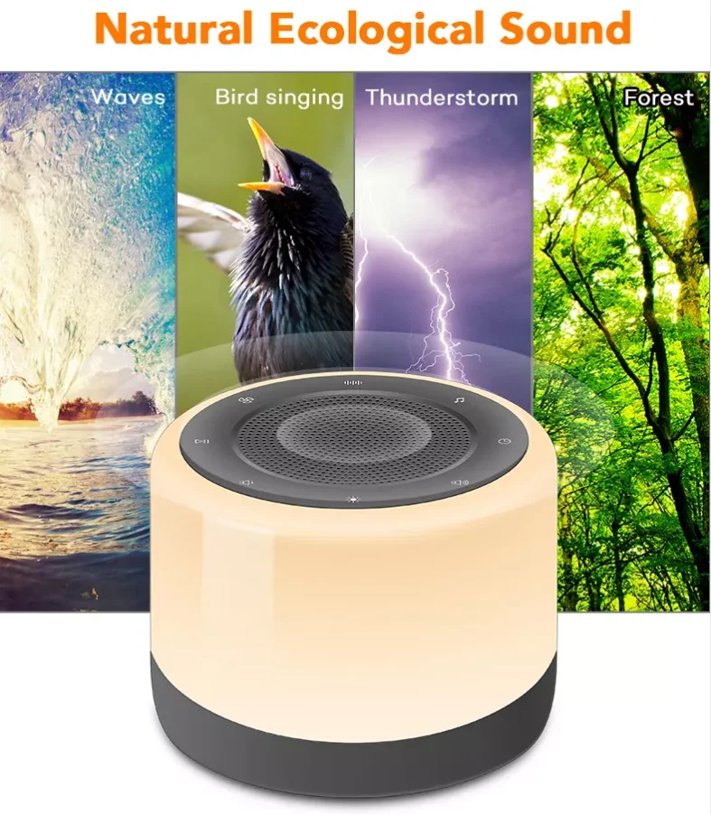 LED lights Sleep Therapy Soothing Natural Sounds Sleep Machine sleep aid white noise sound machine for both baby and adults