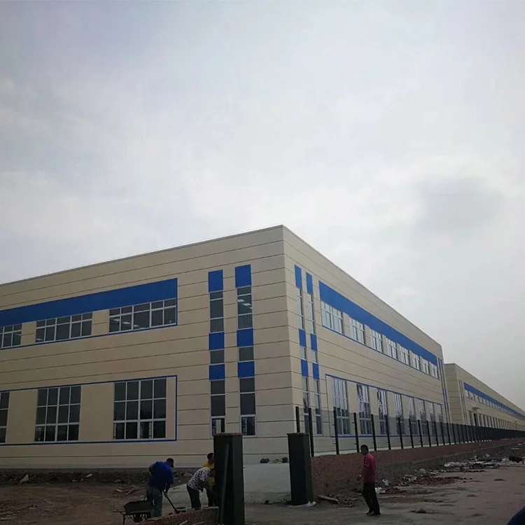 Low price prefabricated steel frame building for warehouse / workshop / hangar