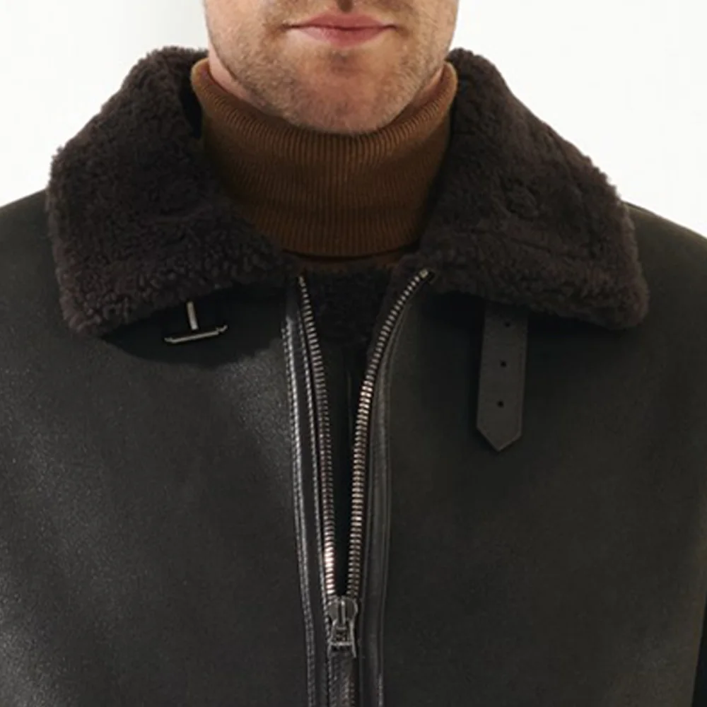 
New model high quality Shearling Jacket winter custom embroidered Shearling Jacket 