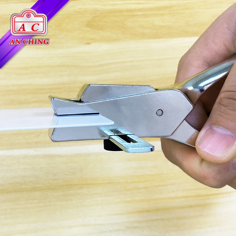 Adjustable Guide Sliver Plastic Card Metal Hole Slot Punch