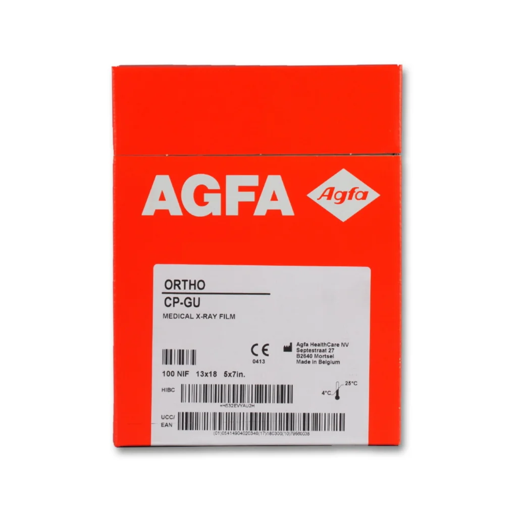 Agfa ORTHO CP-GU M (15x30)CM 100 SH Medical Green Sensitive X Ray Film Exporter
