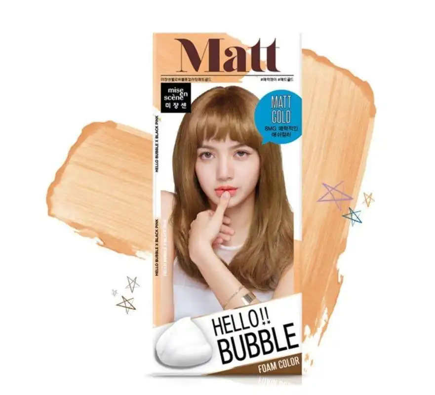 color hair dye Miseenscene Hello Bubble foam Black Pink Foam Hair Color hair Dye Coloring