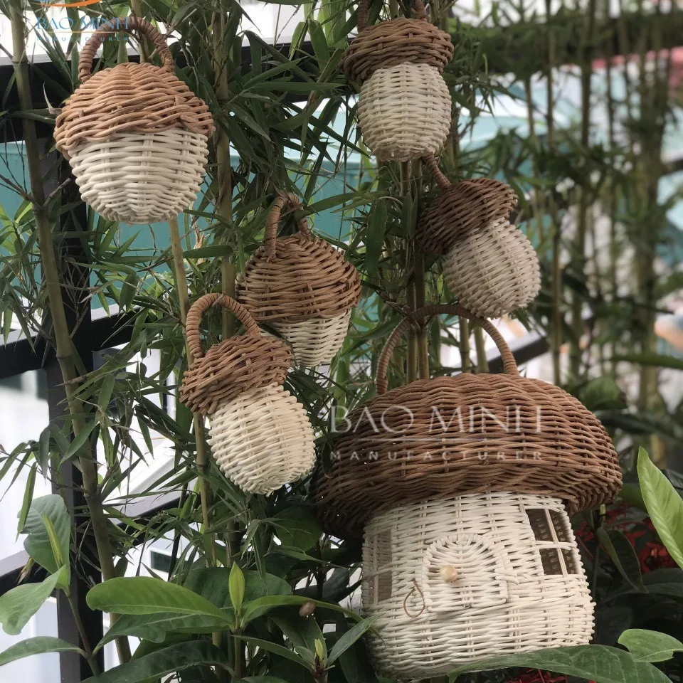 Wholesales cheapest rattan mushroom for home decoration from Vietnam