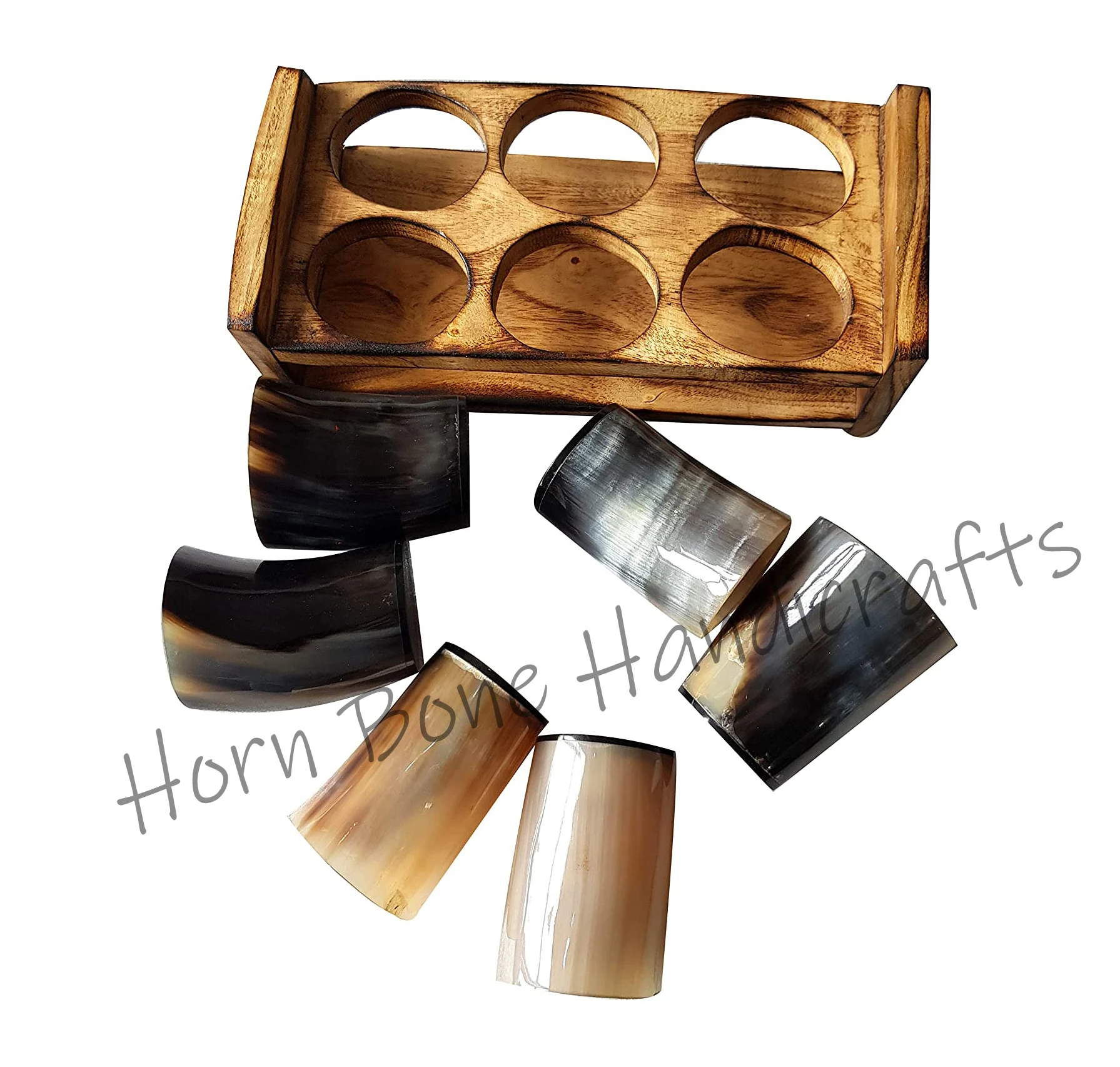 High Quality Natural Horn Shot Glass Vodka And Tequila Glass Mini Glass Buffalo Horn Made Viking Style Drinking Horn Cups