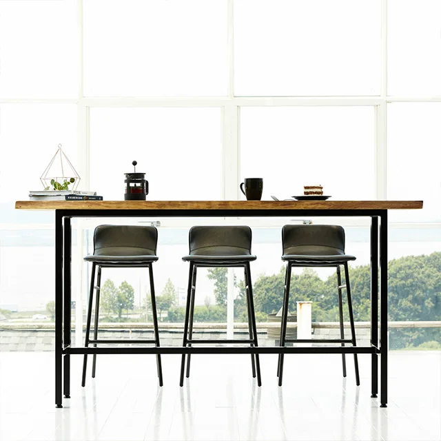  Винтажный Современный барный стул из искусственной кожи с обивкой удобные черные металлические ножки барные стулья набор барных стульев