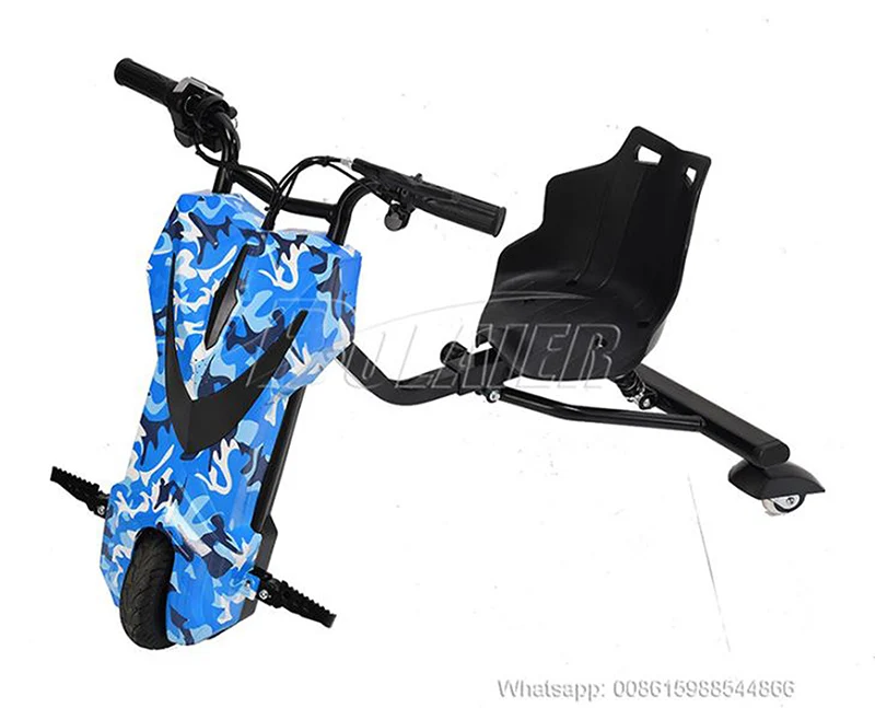 Cheap 250W 3 Wheel Kids Electric Scooter 360 Drift Trike- Blue