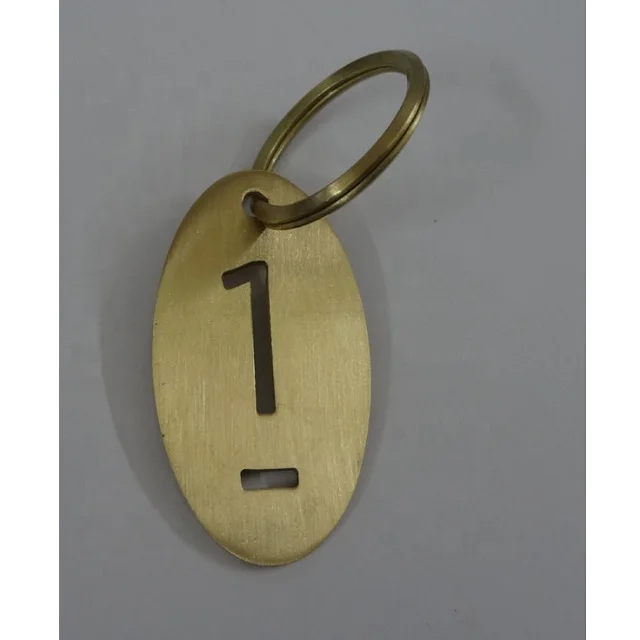 Handmade Casted Brass Key Chain Latest Pure Brass Made Numeric and Alphabetical Key Ring At Affordable Price