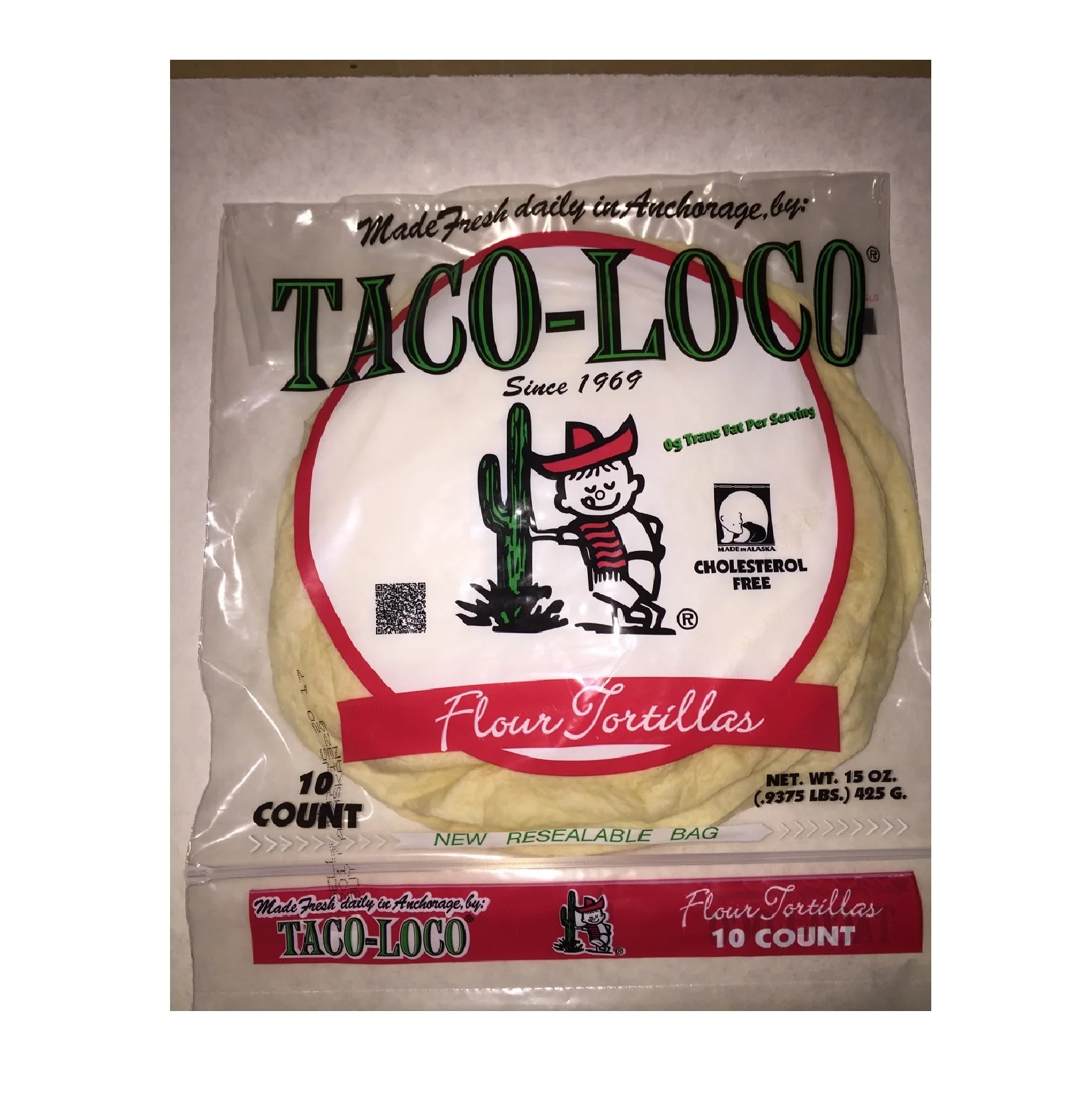 Taco Loco средний 8 дюймов мука тортильи транс-жир без номера модели