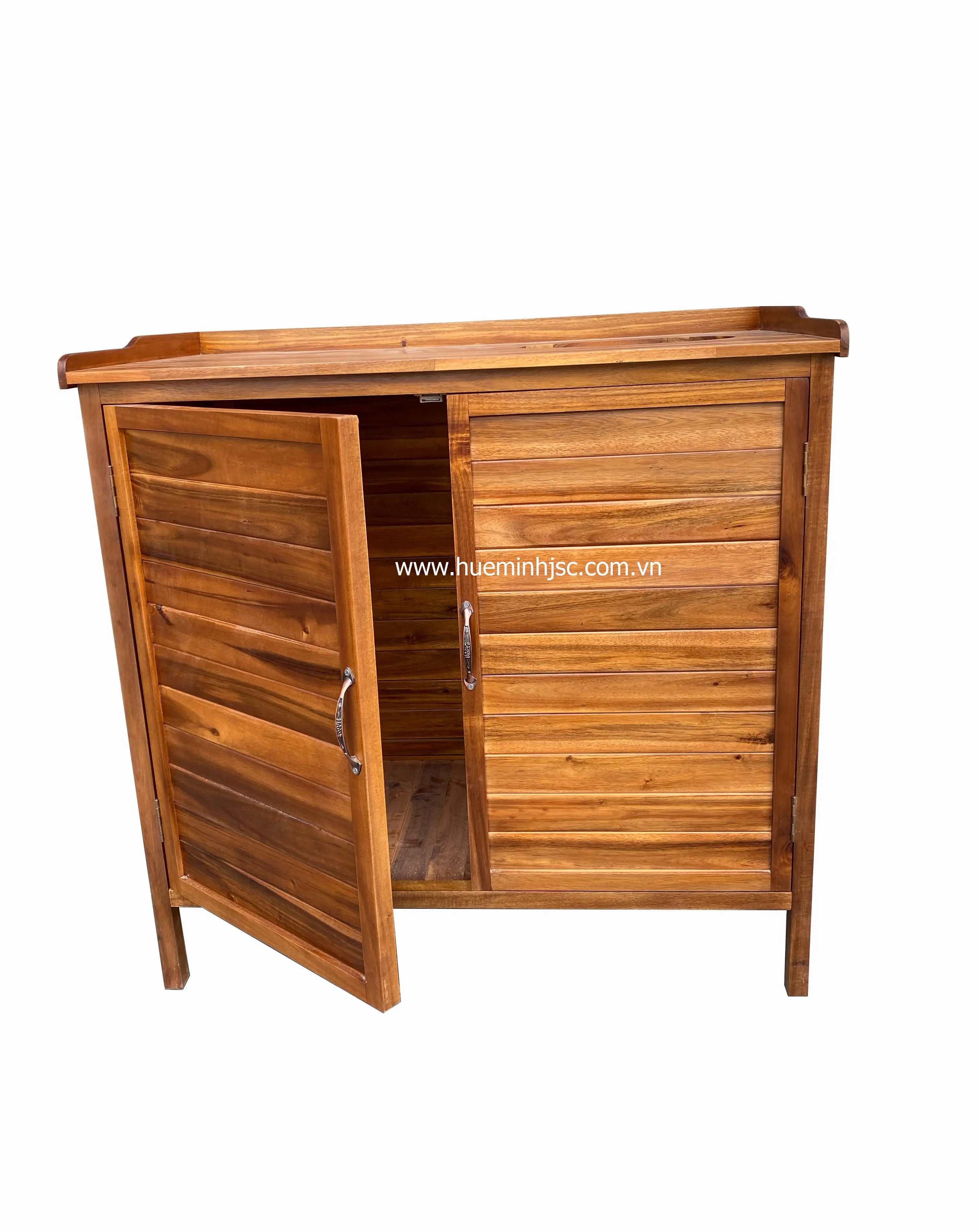 Cabinet wooden made in Vietnamese acacia wood is removable, easy to assemble, environmentally friendly