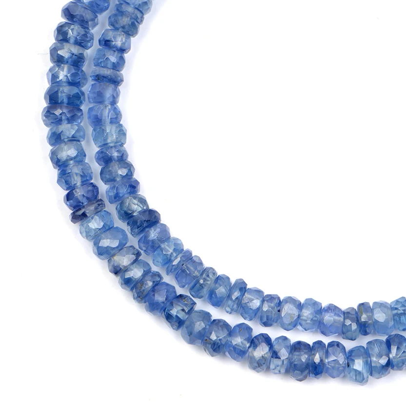 Fashion jewelry Kyanite Faceted Rondelle Beads Necklace Wholesale Gemstone Necklace For Women
