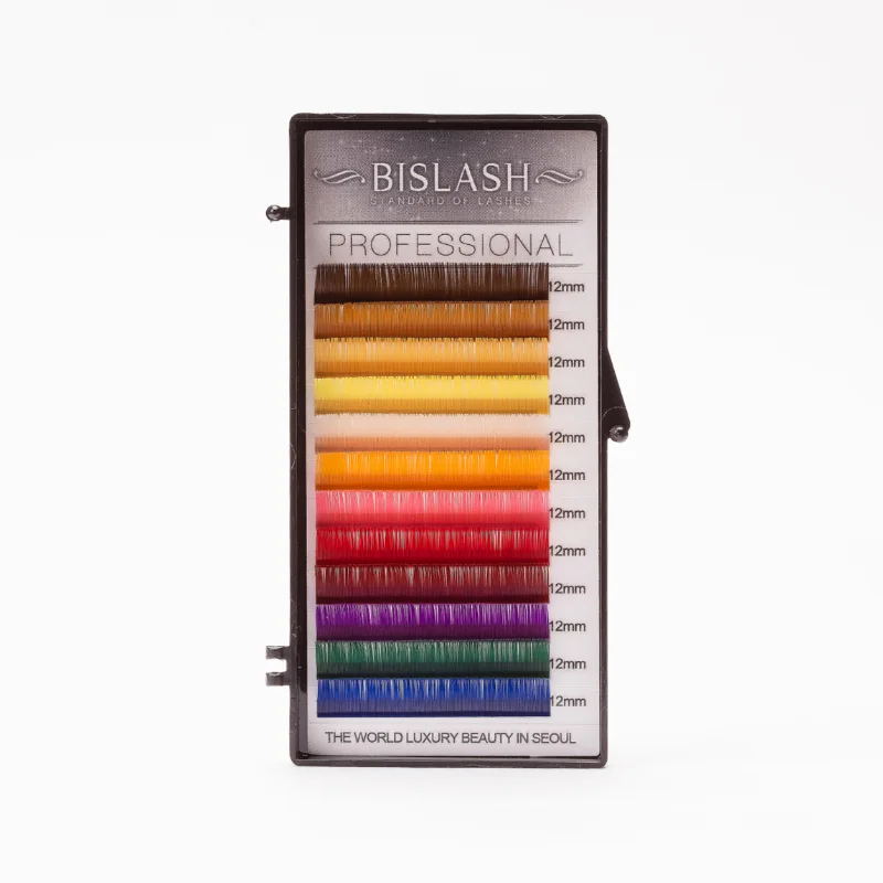 New 100% Hand made Colored Eyelash Extension / Synthetic Fiber / Private Label