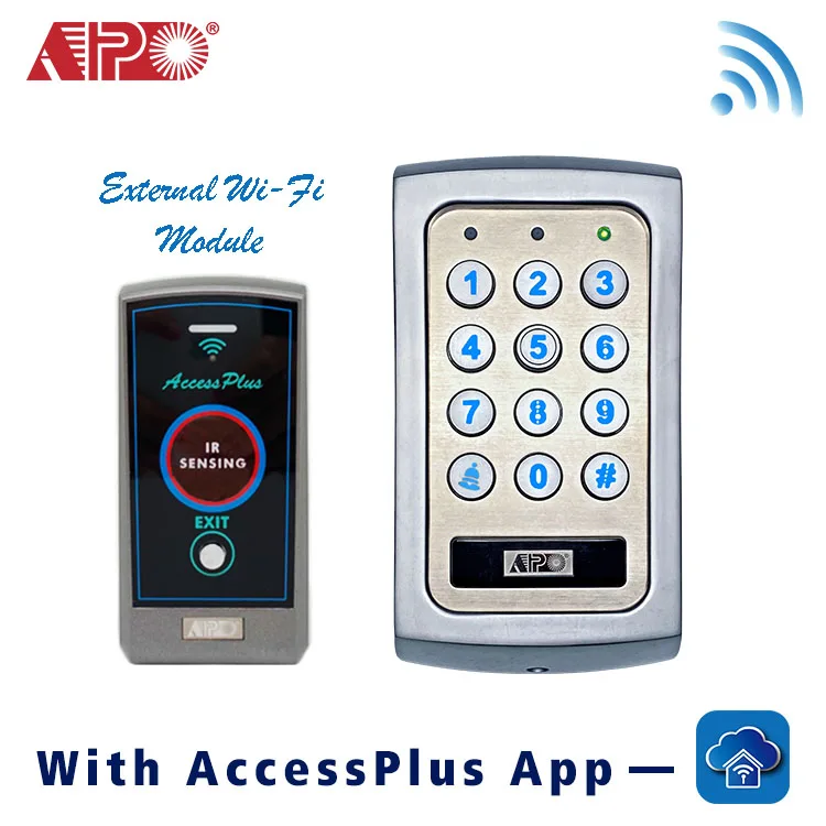 Iot Dual Output Door Bell Wi-fi App Ios Android Access Control Keypad EM Card Reader Metal 125khz EM4100 & EM4200 EM Card 3-6 Cm