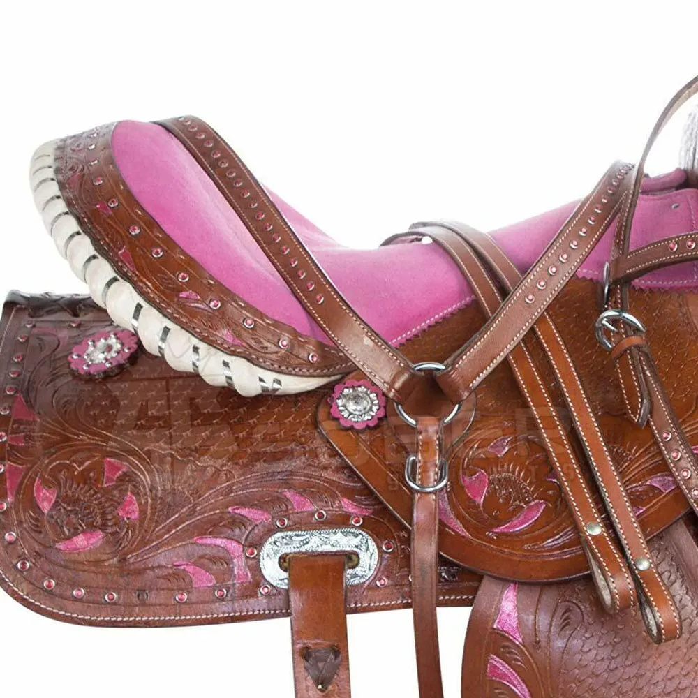 American Leather Saddle Western English Horse Saddle Real Leather Horse Riding Products