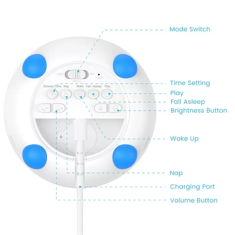 K708 3 Year Baby Cute Training Room Alarm Clock Night Light With Music Children Gro Kids Sleep Trainer